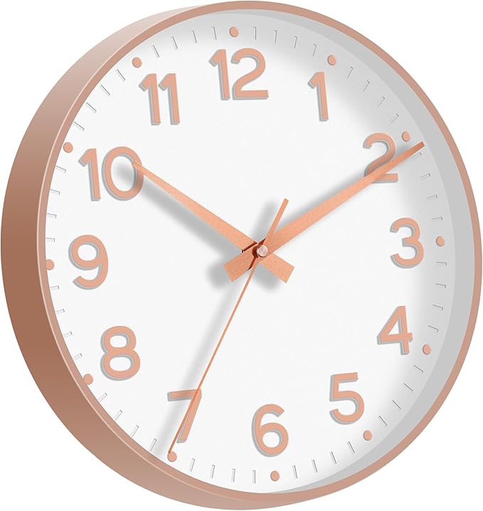 Roymnie Wall Clock 10 Inch Silent Wall Clocks Battery Operated-Modern Non - Image 8