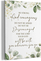 HIWX Christian Inspirational Wall Decor, Be Strong and Courageous Bible Verses by HIWX
