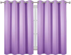 LEMOMO Blackout Curtains 66 x 54 Inch Long Lavender Curtains Set of 2 Panels - Image 2