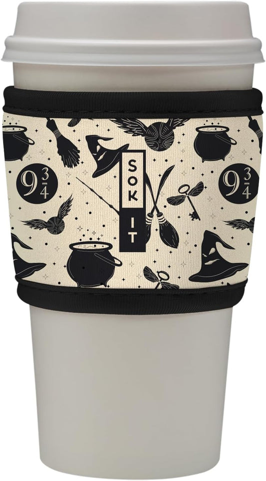 Sok It HotSok Coffee & Tea Reusable Insulated Neoprene Cup Sleeve (Wizard's Walk)