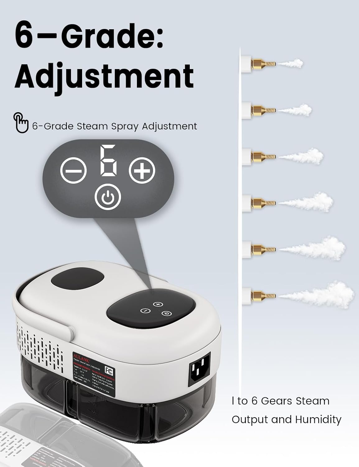 2500W Handheld Steam Cleaner,Portable Car Steamer For Auto Detailing,High-Temperature and Pressure Steam Cleaner For Home, Steam Cleaning Machine for Furniture,Kitchen,Grout,Floor,Tile (6-White)