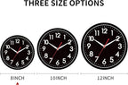 AKCISOT Wall Clock 8 Inch Silent Non-Ticking Modern Clocks Battery Operated - Image 3