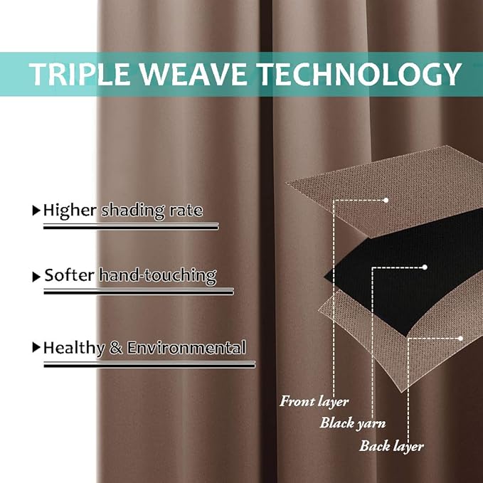 NICETOWN Warm Curtains for Winter, Complete Blackout Shades for Large Window - Image 5