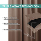 NICETOWN Bedroom Full Blackout Curtain Panels, Super Thick Insulated Window - Image 6