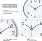 Wall Clocks Battery Operated 8 inch Modern Wall Clock, Silent Non Ticking Wall - Image 3