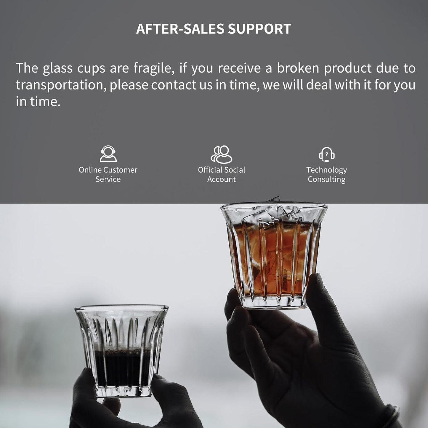 MHW-3BOMBER Shot Glasses Set of 6 Small Glass Cups 3OZ Latte Glasses for Espresso, Whiskey, Vodka, Spirits & Liquors G6190-0S