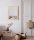 AAZZKANG Rustic Mirrors for Wall Rectangle Wood Frame Mirror Decorative for - Image 5
