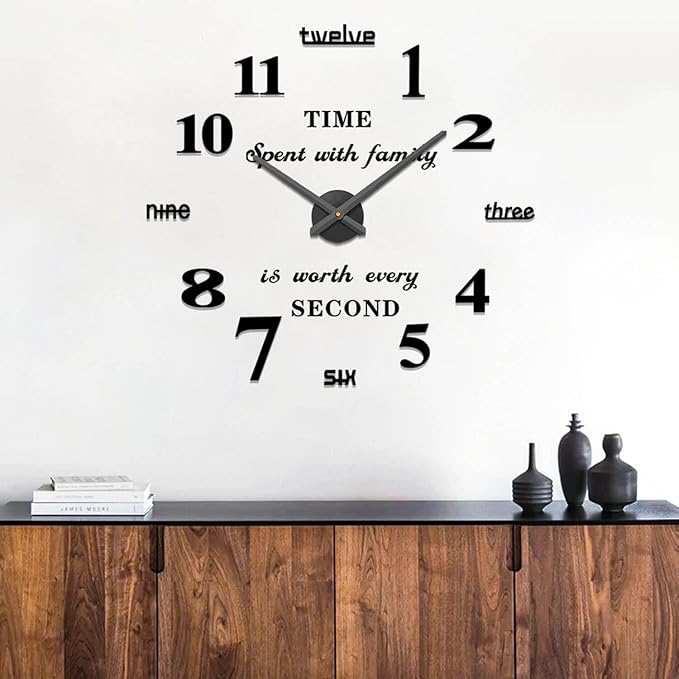 VANGOLD Large DIY Wall Clock Modern 3D Wall Clock - Image 9