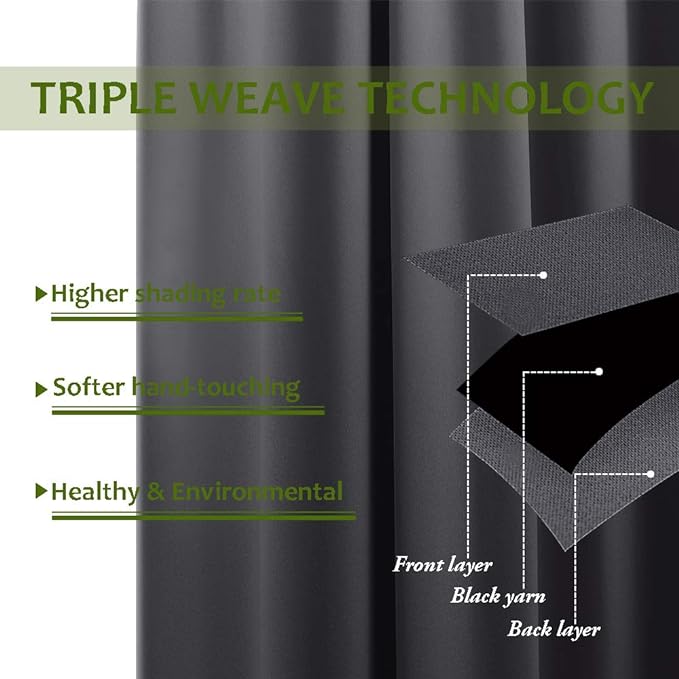 NICETOWN Privacy Room Divider Curtain Screen Partitions, Closet Door Curtain - Image 3