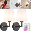 Vimhou Peel and Stick Wall Sconces, Stick On Wall Sconce Set of 2, Battery by Vimhou
