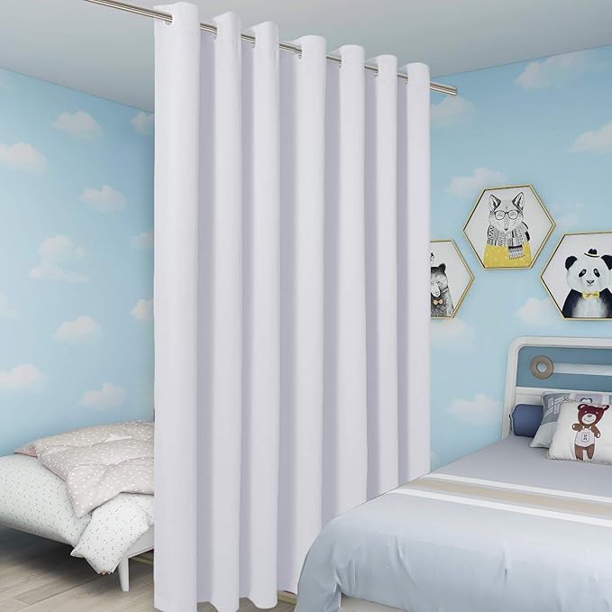 BONZER Room Divider Curtain Screen Partitions Light Reducing Wall Wide Blackout - Image 4