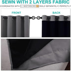NICETOWN Total Shade Curtains and Draperies, Heavy-Duty Full Light Shading - Image 5