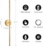 KARTOOSH Battery Operated Wall Sconces - Image 5
