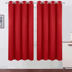 LEMOMO Blackout Curtains 66 x 72 Inch Long Bright Red Curtains Set of 2 Panels by Lemomo