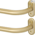 2 Pack Curtain Rods 32-46 Inch, 1 Inch Adjustable Heavy Duty Room Darkening by Wolistsa
