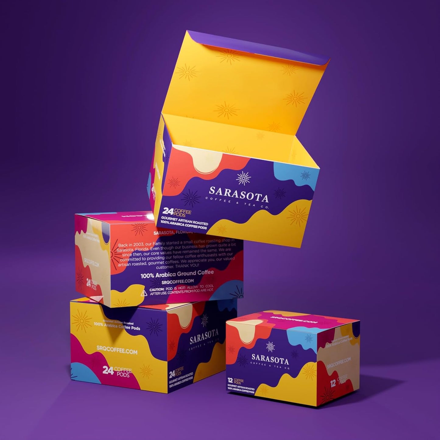 Sarasota K-Cup Coffee Pods | Medium Roast Flavored Coffee | Hazelnut | Single Serve for Keurig Brewers | Gourmet, Low Acid, Mold Free | 24 Count