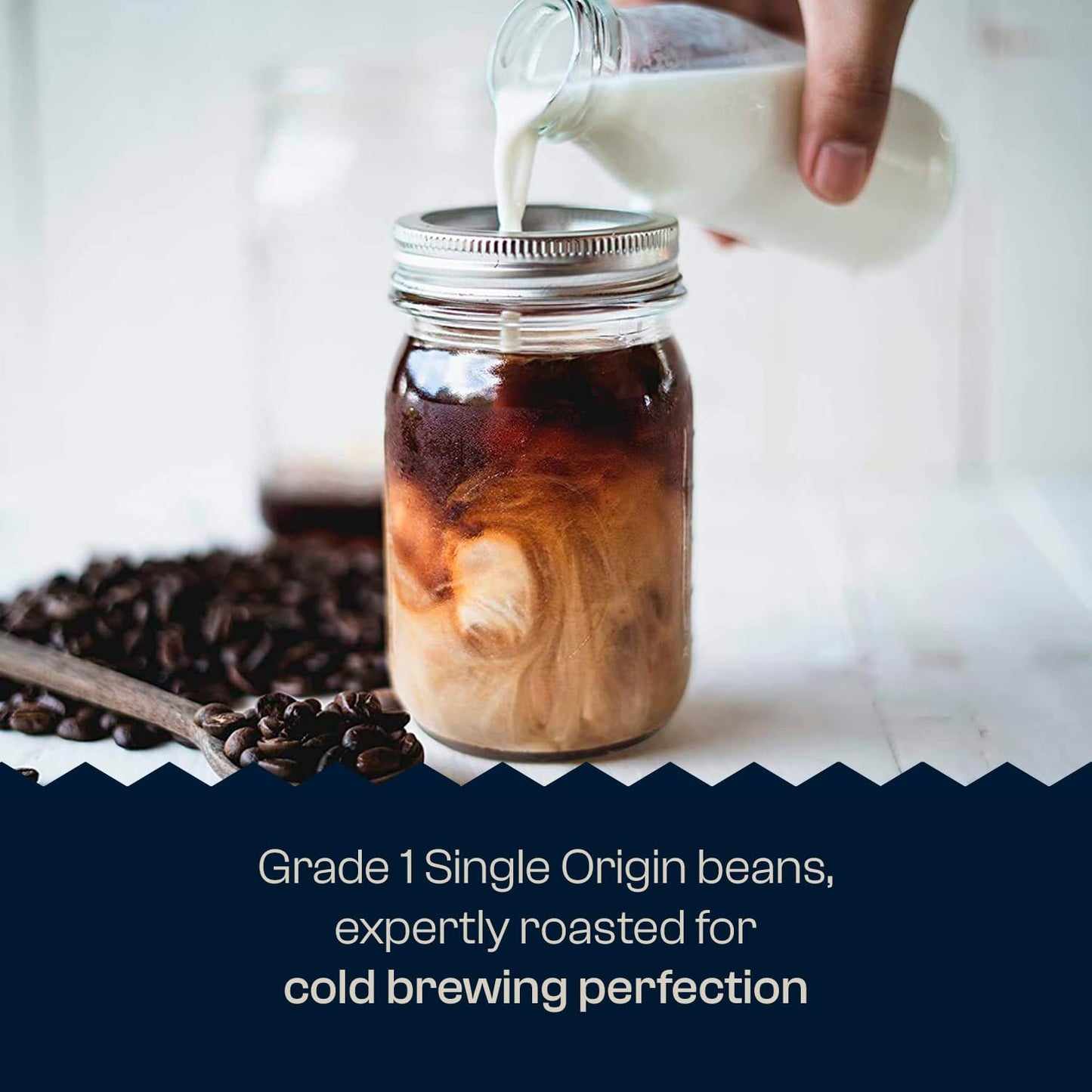 Organic Cold Brew Coffee - Guatemalan Coffee Beans Crafted For Cold Brewing - Whole Bean or Coarse Grind, Medium Roast, 2 lb