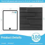 Art3d 100 Pack Decorative 3D Wall Panels, 97 Sq.Feet PVC Interior Wall Décor - Image 2