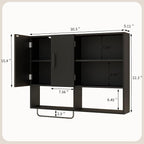 Medicine Cabinet, Wooden Bathroom Wall Cabinet - Image 2