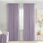 MIULEE Lilac Back Tab Blackout Curtains 72 Inches Long 2 Panels Set by MIULEE