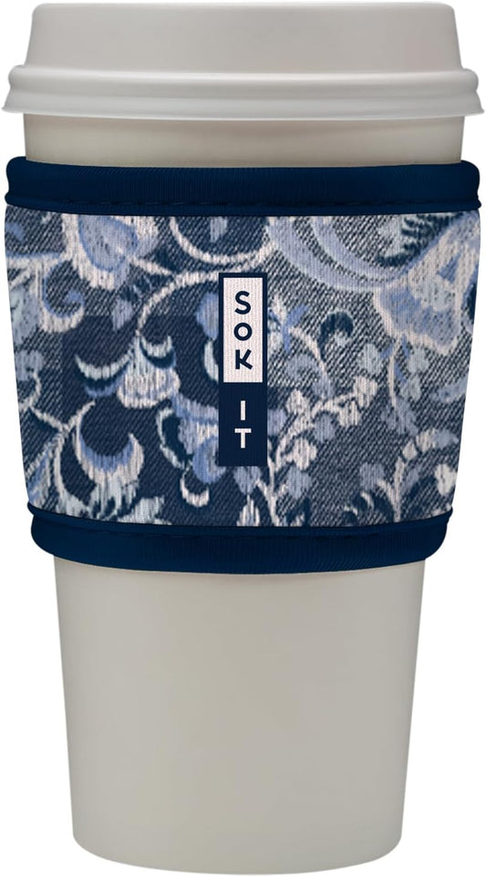 Sok It HotSok Coffee & Tea Reusable Insulated Neoprene Cup Sleeve (Paisley Patchwork)