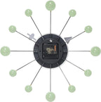 Infinity Instruments Orb Spoke Starburst Wall Clock, Mint Green - Image 5