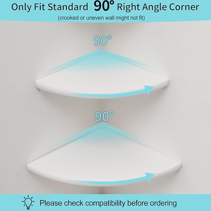 Corner Shelves, Round End Wall Mount - Image 4