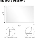 KOCUUY Silver Framed Mirror, HD Tempered Glass, Anti-Rust Frame, Modern Design - Image 8