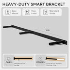 Homeforia Floating 60 inch Oak Shelves, High End Solid Real Wood 60inch - Image 5
