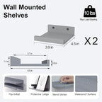 Small Floating Shelves for Wall Decor, Wall Mounted Wood Shelf for Bedroom - Image 3