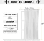 ChrisDowa Room Divider Curtain 120 Inches Long, Wide Blackout Sliding Door - Image 6