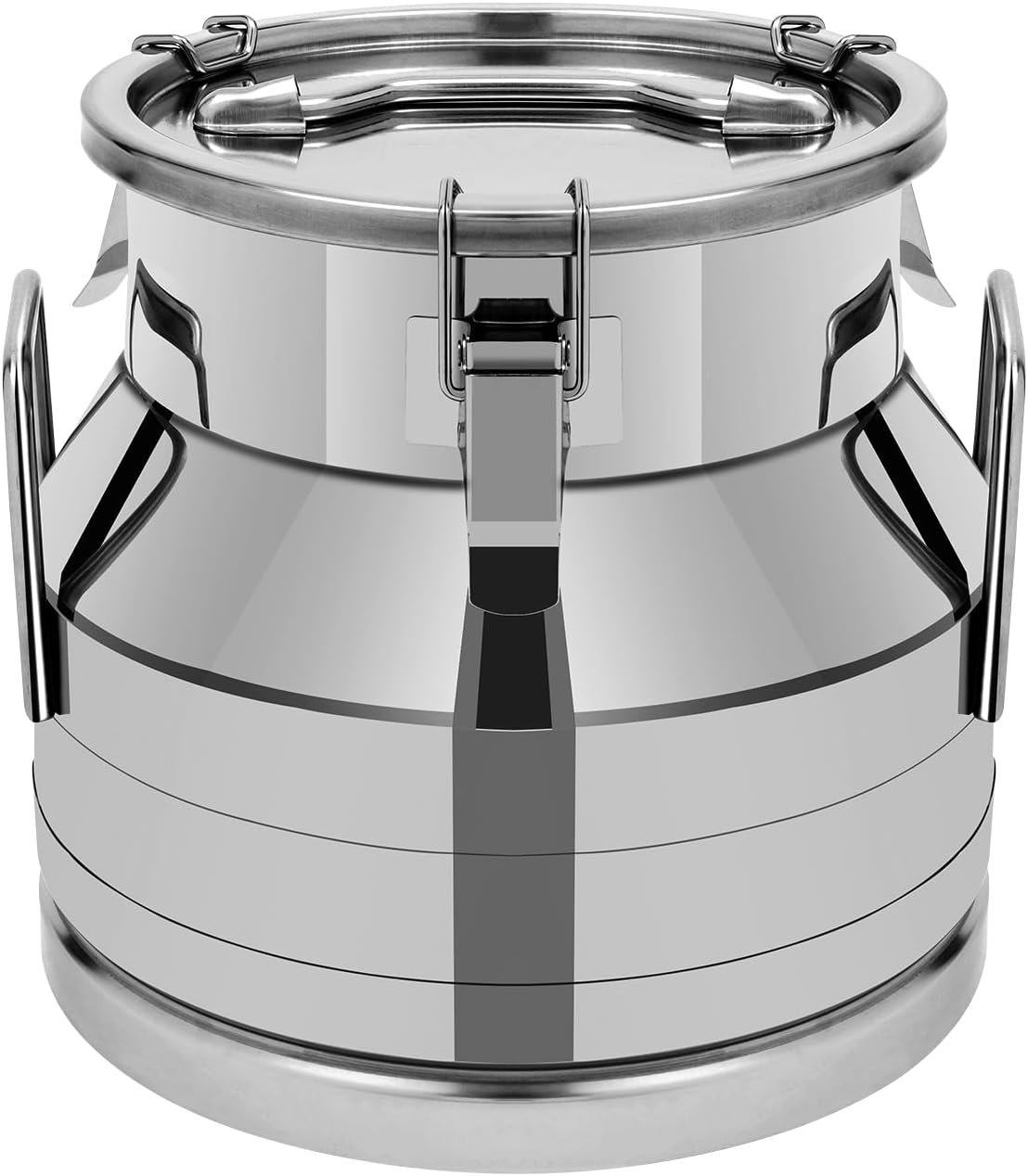 Stainless Steel Milk Bucket With Sealing Lid and Carry Handle,Thickened Stainless Steel Milk Can Large Liquid Container Storage for Coffee, Tea, Water,Oil Storage Transport ((12L/3.2Gal)