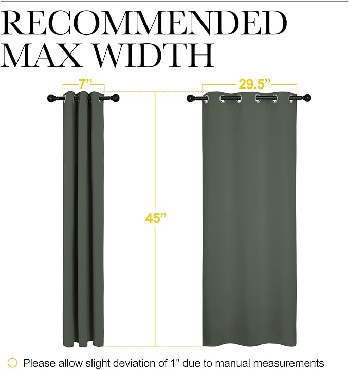 NICETOWN Dark Mallard Blackout Curtain Panels - Image 7