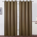 LEMOMO Blackout Curtains 52 x 84 inches Long Brown Curtains Set of 2 Panels by Lemomo