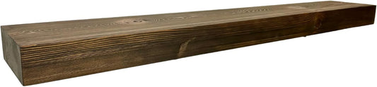Modern Timber Craft Reclaimed Wood Floating Wall Shelf | Solid Rustic American Barnwood, Floating Shelf Brackets | 2.75" Thickness | 36" L x 5" D, Jacobean, Planed and Sanded, 2 Pack