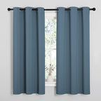 NICETOWN Smoky Blue Blackout Curtains 40 inches Length by NICETOWN