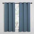 NICETOWN Smoky Blue Blackout Curtains 48 inches Length by NICETOWN