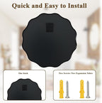 VooBang Black Scalloped Circle Mirror, Hanging Leaning - Image 8