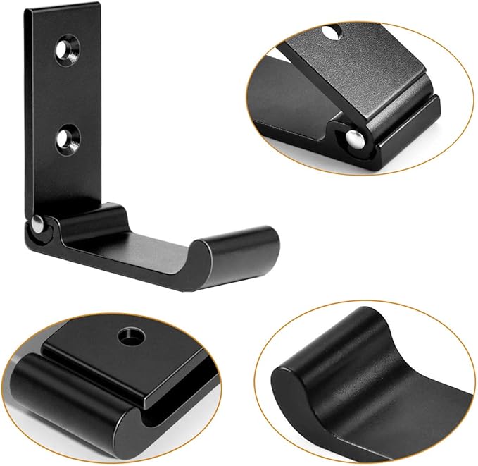 Folding Coat Hooks, Matte Black Wall Hooks - Image 6