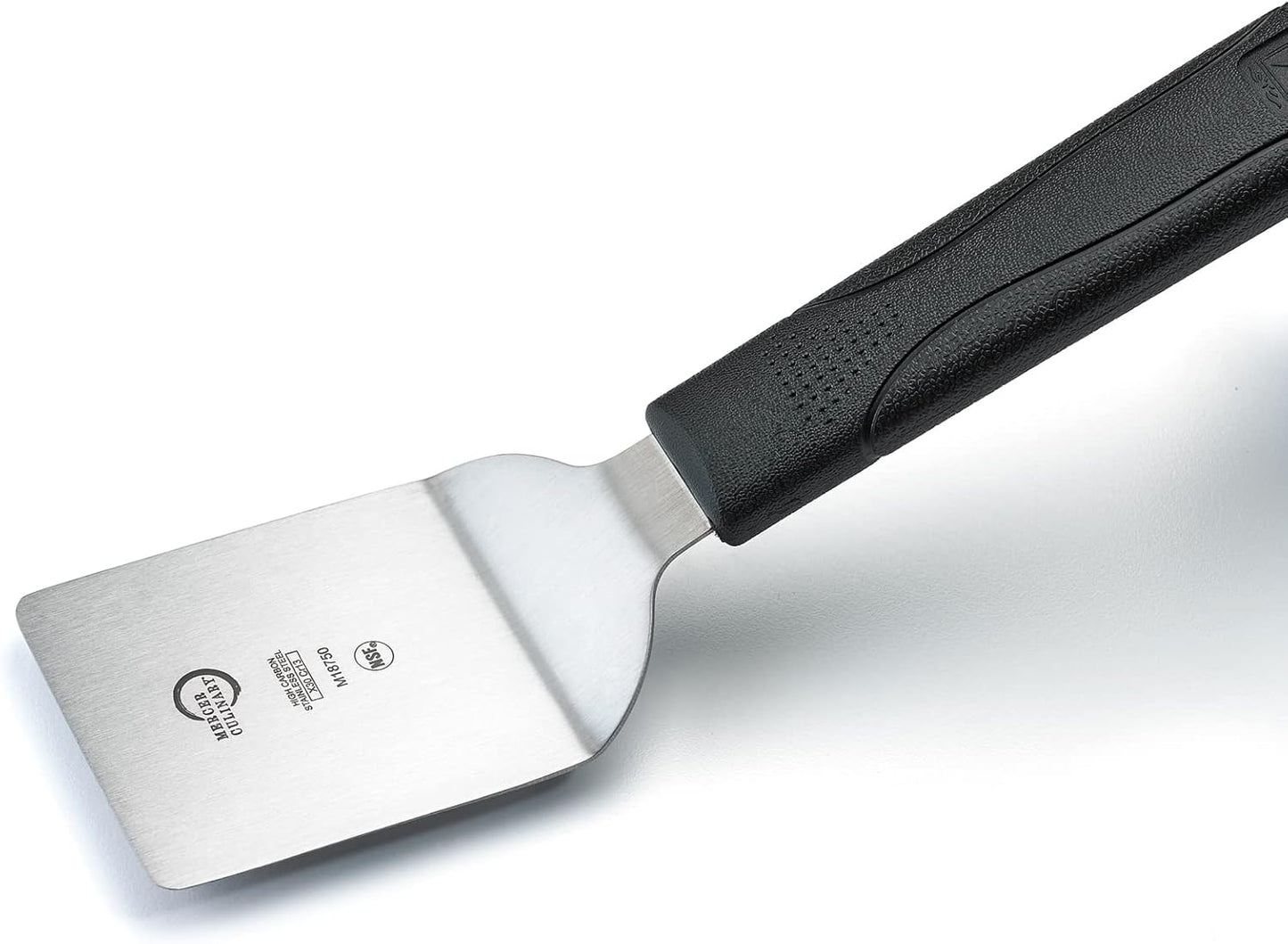 Mercer Culinary Millennia Mini Turner/Spatula, 2.5 Inch x 2.5 Inch Blade, Black Handle