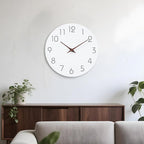 Mosewa Wall Clock 14 Inch White Silent Non Ticking Battery Operated Simple - Image 9