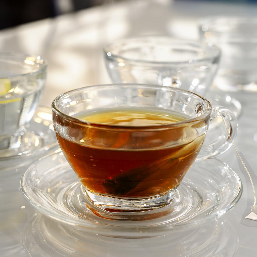 LEMONSODA Clear Large Glass Coffee Mug with Handles for Hot Beverages, Clear Mugs for Espresso, Tea, Cappucino, Latte, Juice (8.75 oz, 10.5 oz, 12 oz) (8.75 oz, Set of 12)