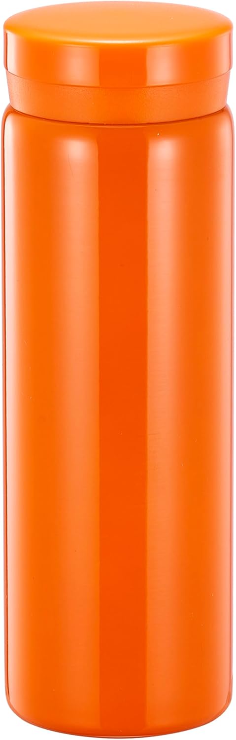 10oz Mini Water Bottle Stainless Steel Thermos Small Flask - Insulated Vacuum, Leak Proof, Keeps Drinks Hot/Cold - Ideal for Coffee, Tea, Water - Orange