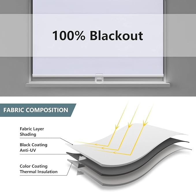 Customize Cordless Roller Shades Blackout Blinds - Image 4