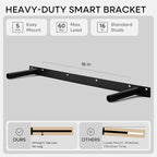 Homeforia Classic Walnut 36 inch Floating Shelf, High End Solid Real Wood Small - Image 4