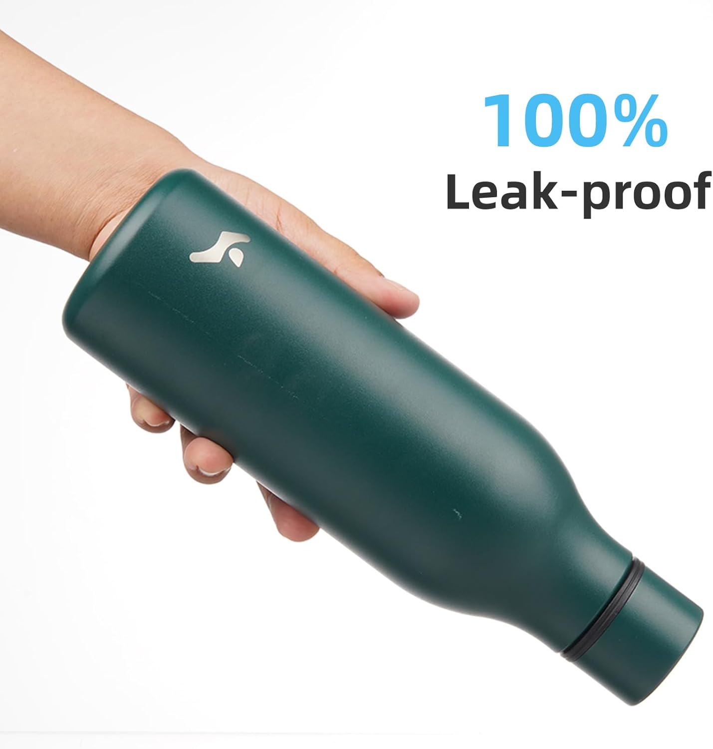 Insulated Water Bottle with Strap,18 oz Double Wall Stainless Steel Vacuum Bottles Metal Water Flask,Army Green