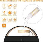 Aipsun Black Modern LED Wall Sconce Indoor Wall Lights 1 Pack Hardwired Up and - Image 3