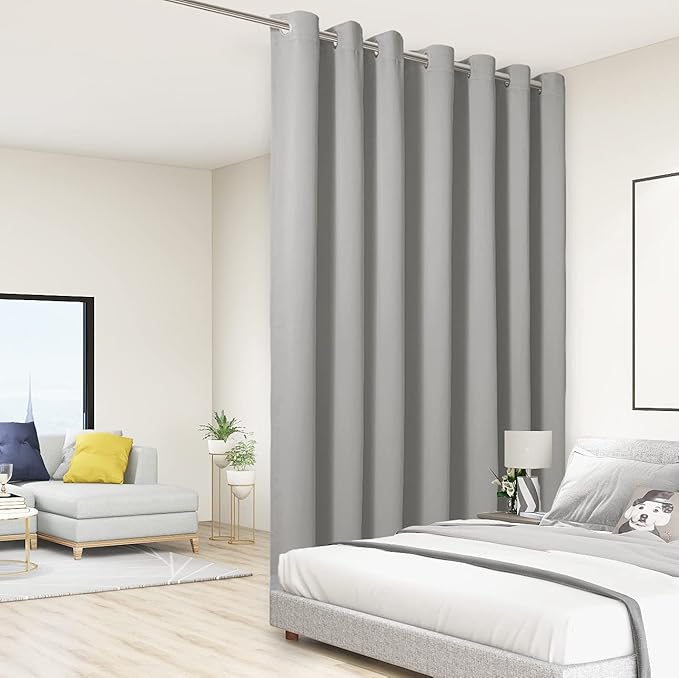 BONZER Room Divider Curtain Total Privacy Wall Wide Grommet Room Darkening by Bonzer