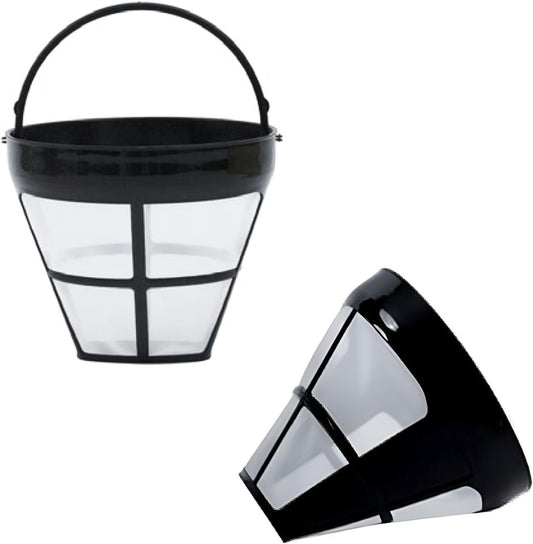 GOLDTONE Reusable (2 Pack) 8-12 Cup #4 Cone Nylon Coffee Filter fits Ninja Coffee Makers and Brewers, BPA Free