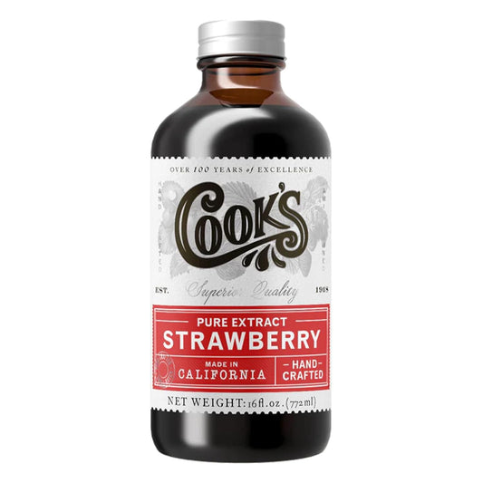 Cook's, Strawberry Extract for Baking, Preserves, Syrup, Cookies, Cakes, 16 oz